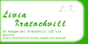 livia kratochvill business card